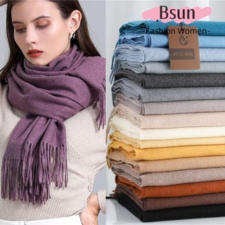 Bsuns Khăn Choàng Cashmere Tua Rua