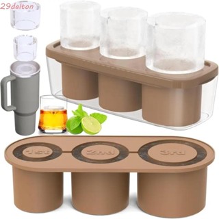 Khuôn làm đá viên DALTON, Hình trụ có nắp Máy làm đá viên, Silicone gia dụng 3 lưới Khay làm đá viên dễ dàng tháo dỡ 30 / 40oz Cốc Stanley