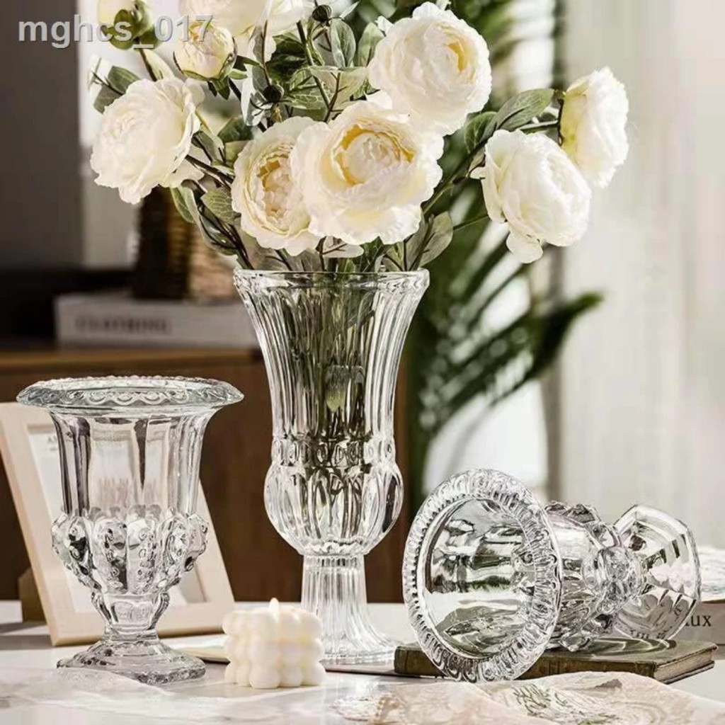 Lọ cắm hoa thuỷ tinh C25,5 x R12,5cm - Bình thuỷ tinh trụ tròn loại dày dáng cao trong suốt cao cấp