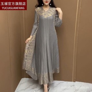 Hàng sẵn có Bảo hành chất lượng tóc tức thì Váy xếp ly cao cấp dành cho nữ Mùa xuân Phong cách mới Thanh lịch Tính khí mỏng hơn Váy chữ A