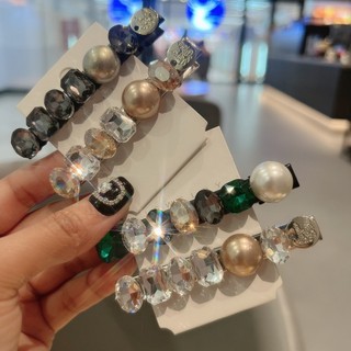 Sang Trọng Siêu Nhấp Nháy Kim Cương Giả Dài Ánh Sáng Sang Trọng Một Từ Kẹp Cao Cấp Công Nghiệp Nặng Mỏ Vịt Kẹp Nổ Kẹp Bên Kẹp Tóc