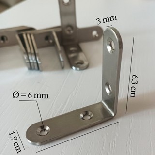 Ke góc vuông inox 304 dày 3ly, Pass Thép không gỉ Siêu Dày, Pát Bắt Góc Inox 304, Pass thép không ghỉ cao cấp