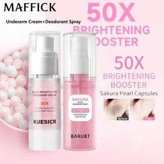 2 chiếc Kem làm sáng nách Sakura Kem dưỡng ẩm ngọc trai Xịt khử mùi Sakura 50ml Chăm sóc da 