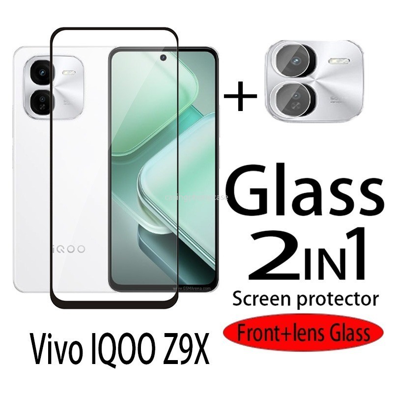 Bảo Vệ Màn Hình Máy Ảnh 2 Trong 1 Cho Vivo iQOO Z9X iQOO Z9 iQOOZ9x iQOO Z9 Turbo 2024 Kính Cường Lực Mặt Trước Ống Kính Phim Full Cover Siêu Mỏng Trong Suốt Chống Trầy Xước
