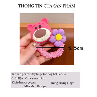 [ sẵn sll ] Cột tóc đính charm gấu xinh ( 1 cái ), ( giao màu ngẫu nhiên )