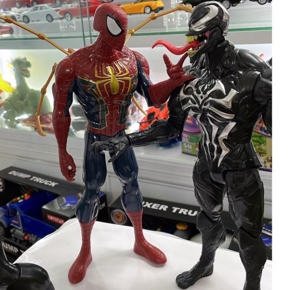 ( Giá tốt ) Mô Hình Siêu Đại Chiến Người Nhện, Venom, Nhện Đen Có Khớp Tay Chân Linh Hoạt, ( tặng oto mini )