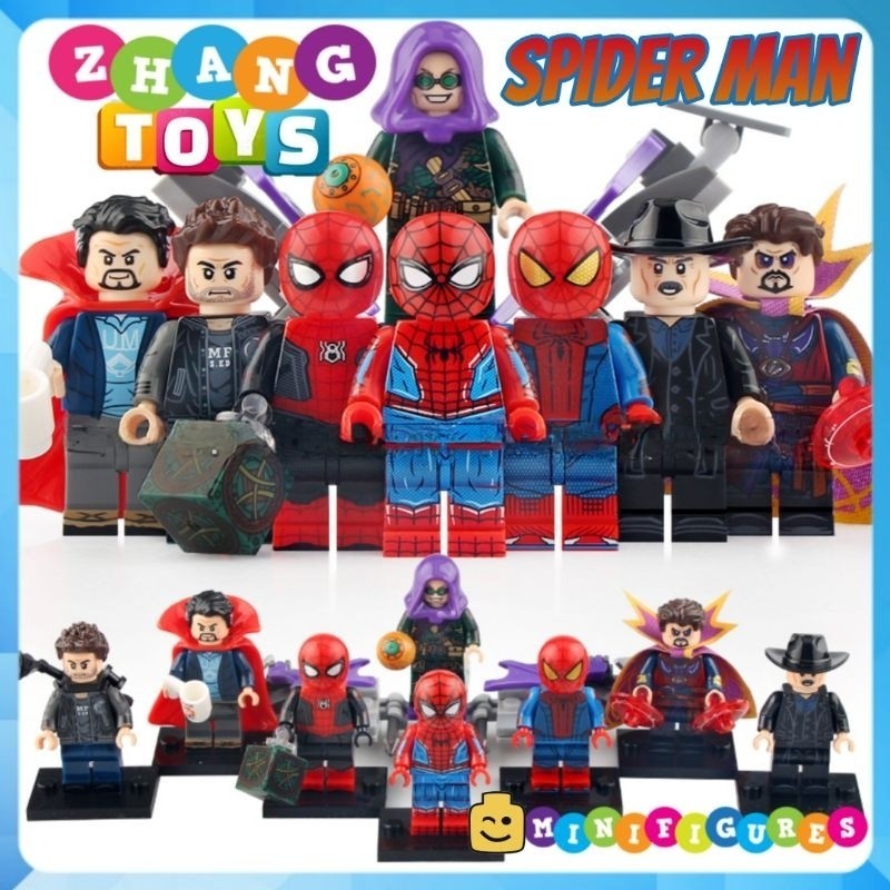 Mô hình nhân vật Spider man Green Goblin Doctor Strange Eddie Brock Jonah Jameson quà tặng Xinh X033