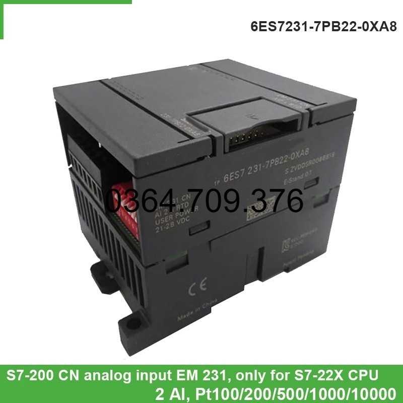 S7-200 CN đầu vào Analog trong 231 S7-22X CPU 2 ai PT100/200/500/1000/10000, ni100/120/1000 cu10 6es7231-7pb22-0xa8