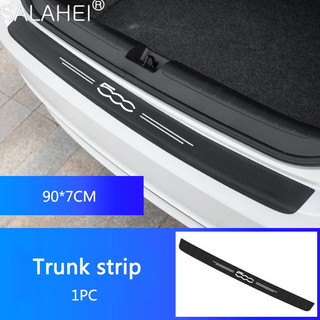 Sợi Carbon Cửa Xe Ngưỡng Miếng Dán Thân Cây Dải Bảo Vệ Dán Cho Fiat 500 500C 500X 500L Abarth 695 Phụ Kiện Ô Tô