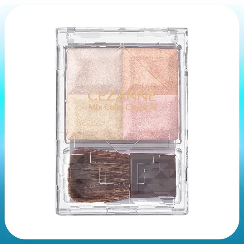 Cezanne Mix Color Cheek N10 Pale Highlight 7.1g Natural Shine Translucency 4 Color Highlight