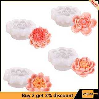 Tiết kiệm lớn!! Khuôn Silicon Hoa Sen 3D, Khuôn Silicon Làm Bánh Fondant Cho Bánh Cupcake Chocolate, Khuôn Kẹo Cho Đá