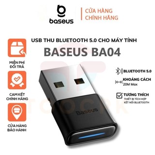 Baseus USB Bluetooth 5.0 phát âm nhạc thu âm thanh cho PC máy tính xách tay Bàn phím chuột không dây Bộ phát USB
