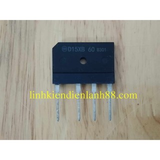 Diode cầu d15xb60 15a 600v sip-4 chính hãng shindengen mới
