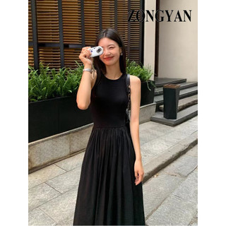 ZONGYAN váy Đầm váy nữ body đầm Vintage Minimalist Popular Phong cách WLQ2450JBH 20Z240512