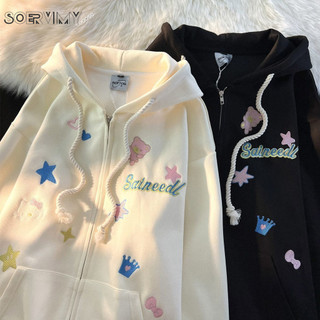 SOERVIMY Áo Khoác hoodie áo khoác nữ zip hoodie High-quality Thanh lịch Durable Phong cách WWY23B0X3T 21Z240519
