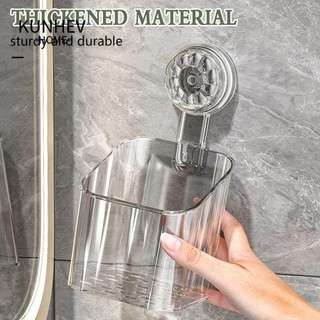 KUNHEV Cốc hút Giỏ đựng đồ trong phòng tắm, Hộp đựng mỹ phẩm treo tường khô nhanh, có thể tháo rời Dễ dàng làm sạch Kệ lưu trữ có thể tháo rời