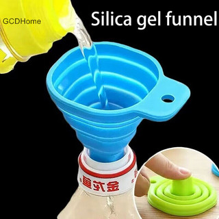 Gcdhome 1 / 3 phễu có thể gập lại silicon phễu di động phễu cho phễu nhiên liệu có thể gập lại bia / phễu dầu dụng cụ nhà bếp hot