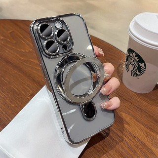 Ốp điện thoại khung từ tpu mạ điện cho iphone 11 12 13 14 15 pro max 15 plus bảo vệ camera ống kính vỏ chống sốc vỏ mềm tpu vỏ bảo vệ điện thoại