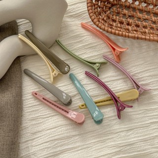 Hàn Quốc Macaron Màu Liền Mạch Vịt Hóa Đơn Kẹp Trang Điểm Rửa Mặt Tóc Kẹp Phụ Kiện Tóc Cho Nữ