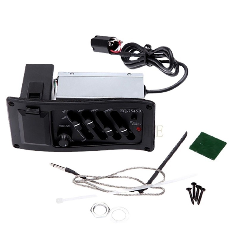 HAI Guitar 4 Dây Preamp Equalizers Preamp Amplifier Tuner Piezo Guitar Pickups
