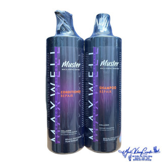 Gội xả phục hồi tóc hư tổn Muster Collagen Repair 800mlx2 - MK
