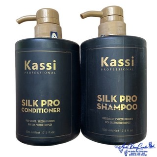 Dầu gội xả phục hồi tóc hư tổn Kassi Silk Pro 500mlx2 - MK