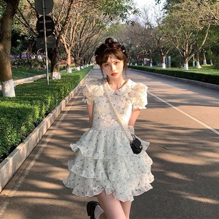 Váy nữ  Khí Chất Nàng Tiên Nhỏ Bay Tay, Áo Ngọt Ngào kiểu Búp Bê Công Chúa Puffy Váy nữ