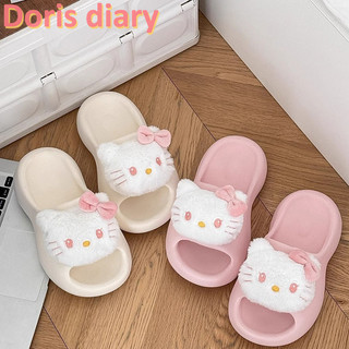 【Doris diary】Dép đế dày chống trượt hoạt hình cho nữ Dép đế mềm thoải mái
