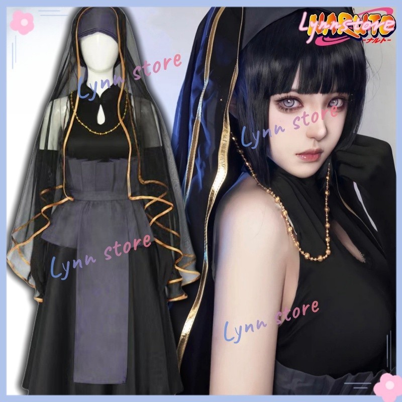 Naruto Hinata Cosplay Cuối Cùng Hyuga Hinata Trang Phục Hóa Trang Phụ Kiện Trọn Bộ Lễ Hội Anime Đen 