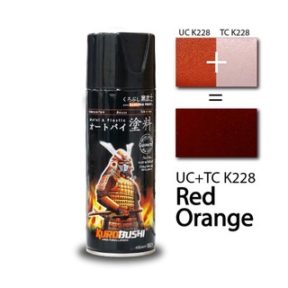 Sơn xịt màu cam đỏ ánh kim uc+tc k228 samurai