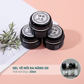 Gel vẽ nổi QS trang trí móng, Gel đa năng chất đặc vẽ hoa thủy tinh - chà tráng gương, tạo hình Nail