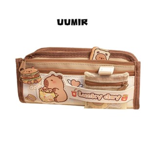 Bút chì Capybara, Canvas có lưới Túi đựng tiền xu Hộp bút chì, Túi đựng bút cầm tay dung tích lớn nhẹ