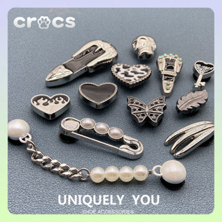  Shoe Charms Metal black series charm Shoe decoration charm dép Foot flair 