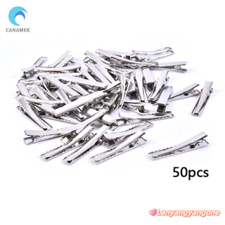 Canamek 50 Chiếc Kim Loại Cá Sấu Kẹp Tóc Nơ Răng Barrette Cá Sấu Kẹp DIY Kẹp Mới