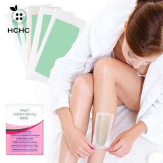  Hchc 10 tờ Tẩy lông Dải sáp Giấy sáp lạnh hai mặt làm rụng lông chuyên nghiệp Vải không dệt không gây dị ứng Miếng dán sáp cơ thể mịn màng cho chân cổ mặt 