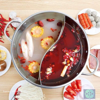 Nồi lẩu 2 ngăn size lớn 30cm - nồi lẩu 2 ngăn dùng bếp từ và mọi loại bếp