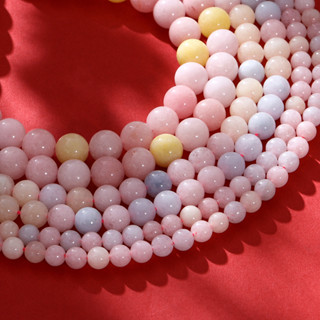  St.kunkka 37-63 Chiếc Màu Hồng Hạt Đá Tự Nhiên 6-10mm Macaron Màu Đá Hạt Cho DIY Vòng Tay Vòng Cổ Làm 