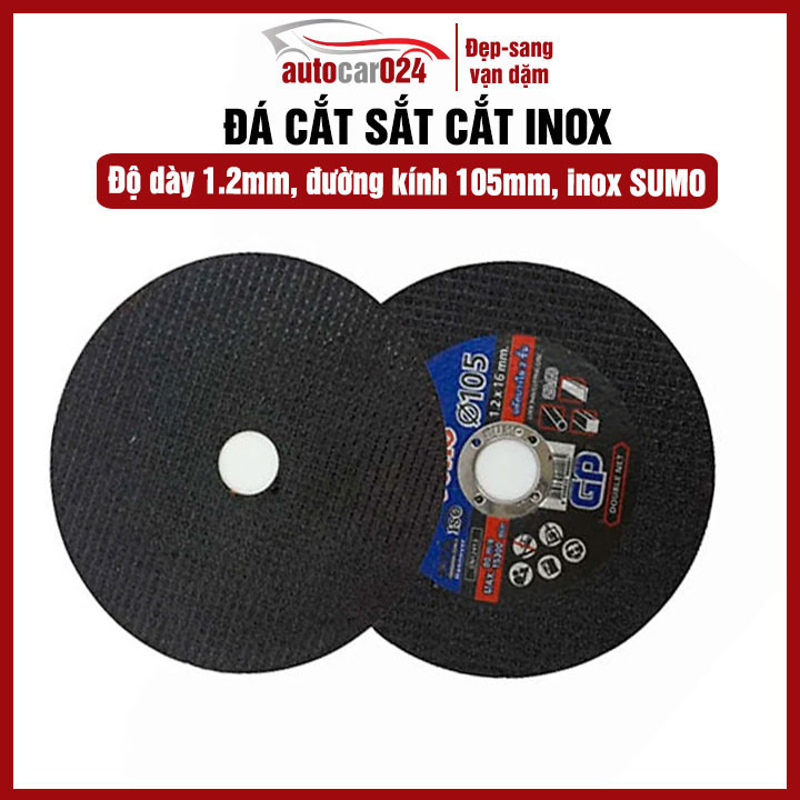 Bộ 5 đá cắt sắt cắt inox sumo 105mm x16mm, đá cắt sắt inox sumo đường kính 105mm đa năng