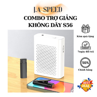  Bộ Mic Trợ Giảng S56 Không Dây Kẹp Áo kiem Loa Khuếch Đại Âm Thanh Cho Giáo Viên Hướng Dẫn Viên Hội Nghị  JA SPEED  