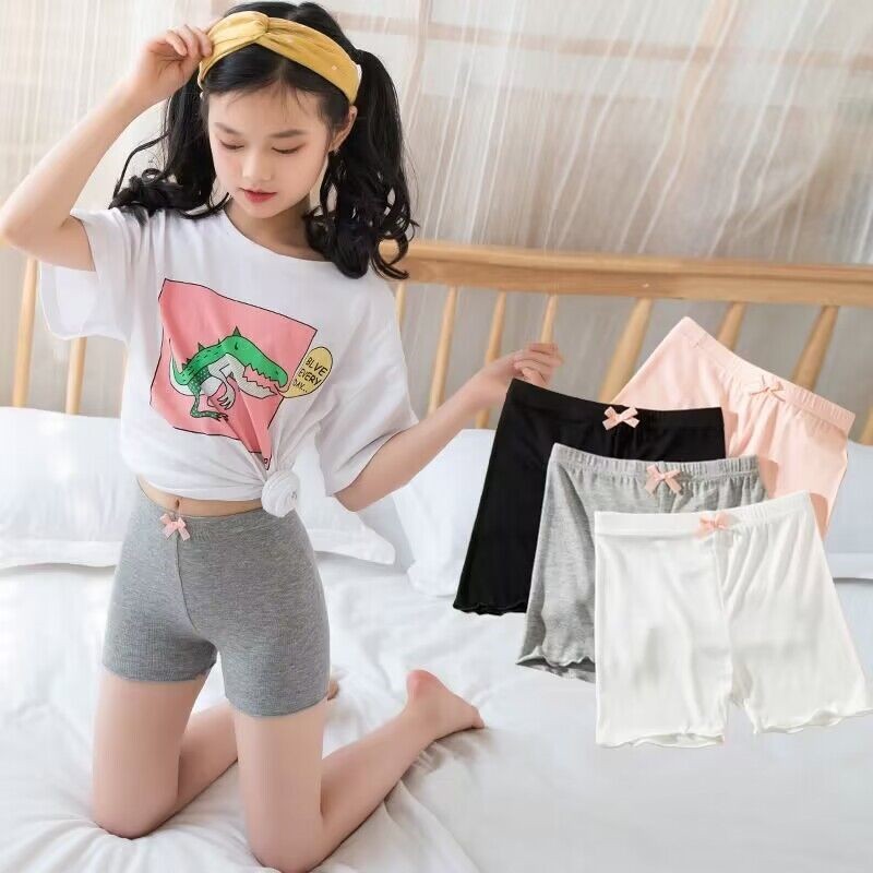 Trẻ em Trẻ em Quần Cotton an toàn bé gái Boxer ngắn Quần lót ren mềm