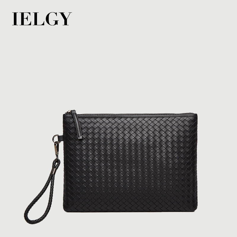 Túi IELGY Tide nam dệt túi ly hợp nam túi phong bì da mềm