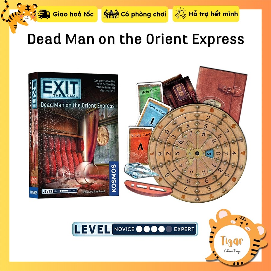 Boardgame trò chơi giải đố Exit the game: Dead man on the Orient Express Tigar