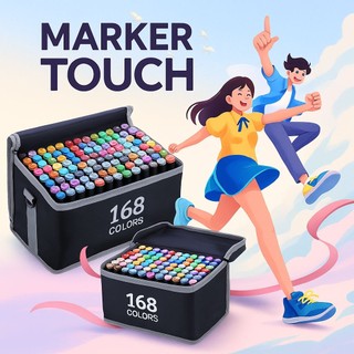  Hỏa Tốc Bút Màu Marker Touch 60 80 100 120 168 262 Cây Chuyên Nghiệp Kèm Túi Vải Họa Cụ Tô Màu Dạ Vẽ 