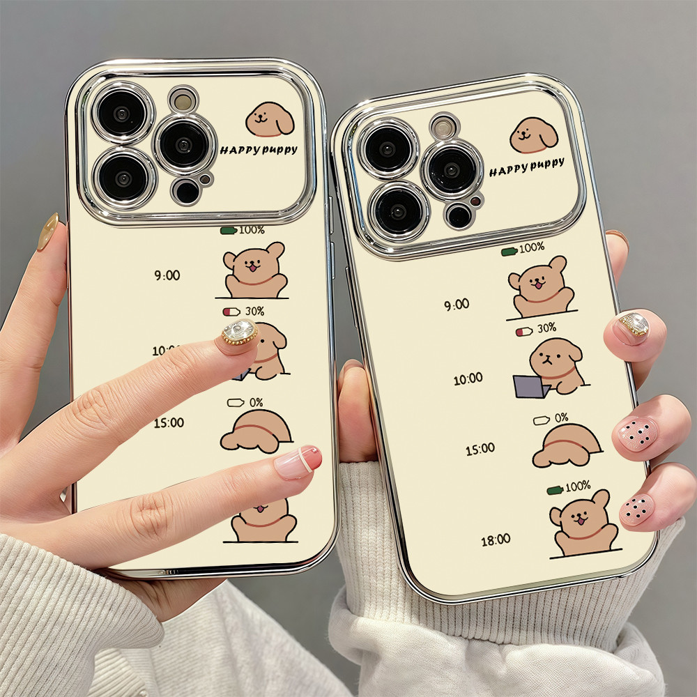 Giao hàng từ Thái Lan Iphone 11 Ốp lưng Puppy Pattern Power On Work Day Sử dụng với iPhone11 12 13 1