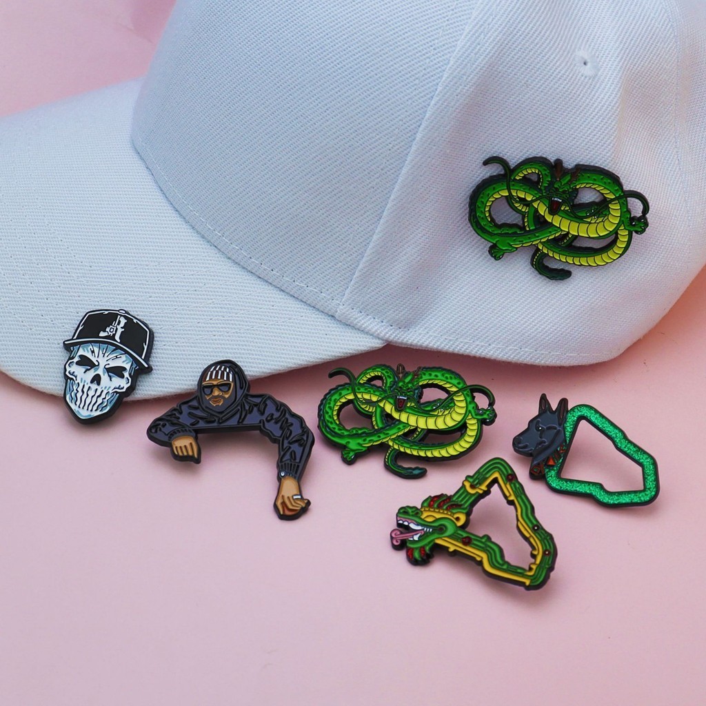 Retro New Era Hat Pins Mexican Eagle Painted Creative Enamel Brooches Fashionable Holiday Decoration