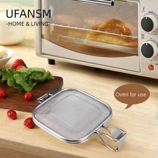 UFANSM Kẹp bánh mì nướng, Máy làm bánh Sandwich Paninis Press bằng thép không gỉ, Loại áp suất tay sưởi ấm Kẹp ép bánh mì nướng