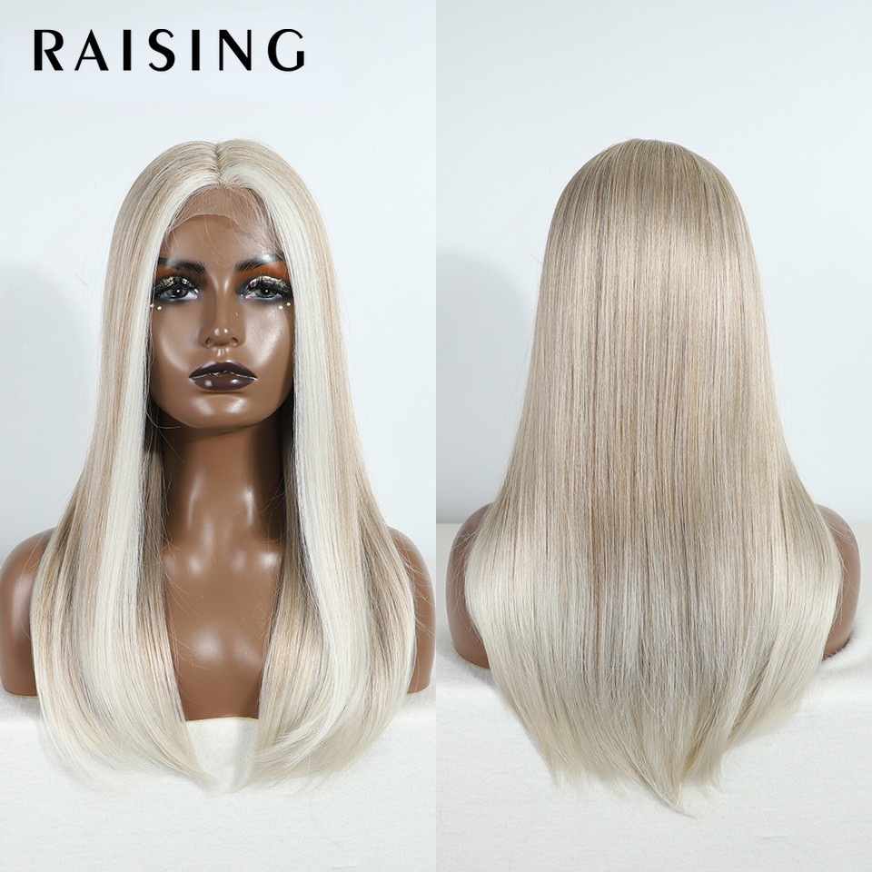  Raising Ren Tổng Hợp Mặt Trước Tóc Giả Cosplay Trắng Thẳng Tóc Cho Bé Bob Tóc Giả Tổng Hợp Tóc Giả 22 "Ombre Tóc Giả Tóc Giả Cho Nữ Tóc Giả 