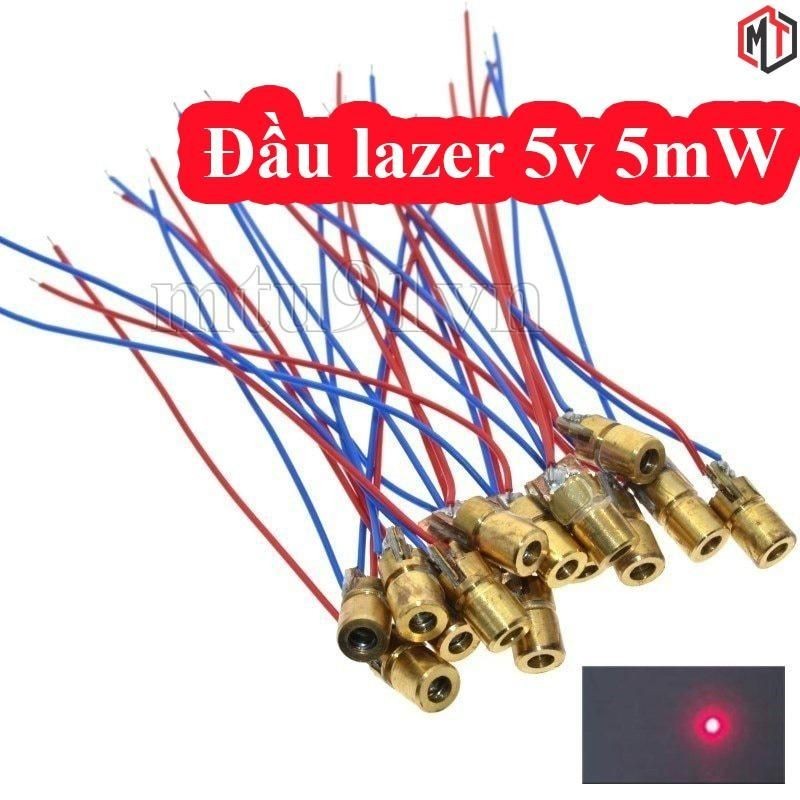 Đầu phát tia laze 5mW - Module diode Laser sáng đỏ hội tụ 5V - 650nm