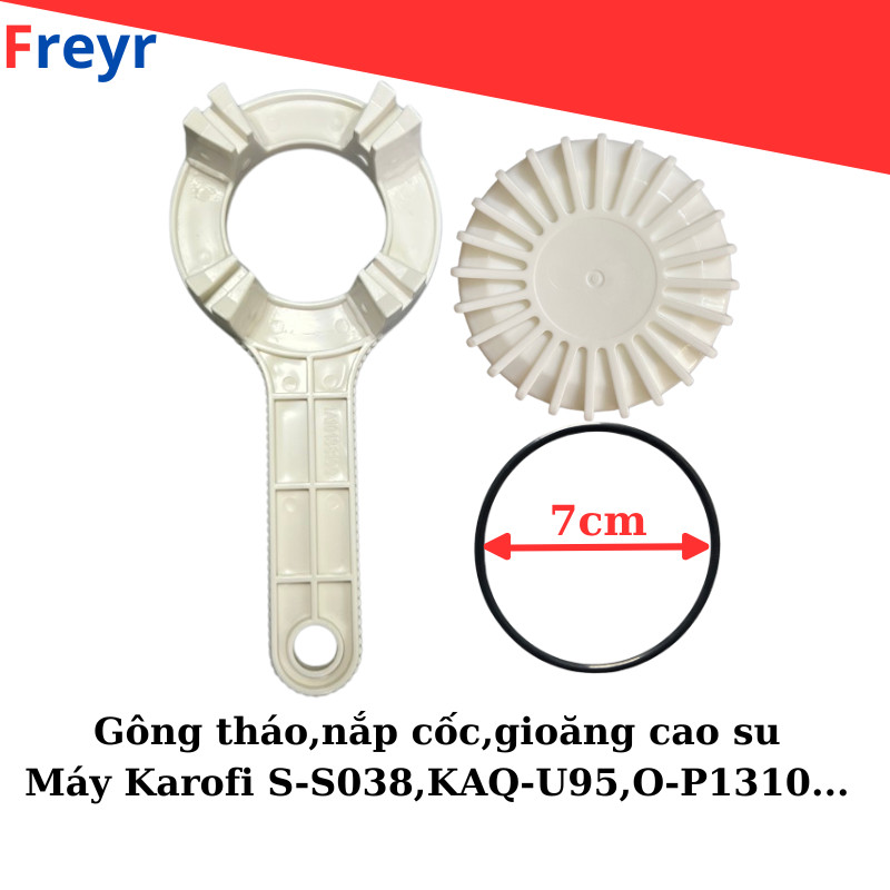 Gông Tháo, Nắp Cốc Và Gioăng Cao Su 123 Karofi (Loại Nhỏ) Dùng Cho Model S-s038, O-P1310, KAQ-U95, K