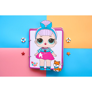 Học liệu bóc dán ngôi nhà búp bê, học liệu bóc dán thay đồ cho búp bê công chúa thời trang Happy Book,Học Liệu Montessth